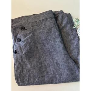 Lane Bryant Charcoal Gray Cropped Button-Front Jeans